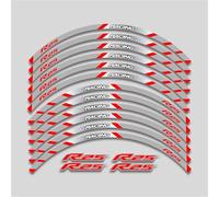 Tira de Cubo Pegatina Motocicleta 17 Pulgadas Llanta Raya Reflectante Juego Calcomanías Decorativas Impermeables para Y&amaha YZFR25 YZF R25(Style 13)