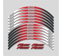 Tira de Cubo Pegatina Motocicleta 17 Pulgadas Llanta Raya Reflectante Juego Calcomanías Decorativas Impermeables para Y&amaha YZFR25 YZF R25(Style 16)