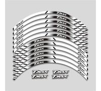 Tira de Cubo Pegatinas para Rueda Motocicleta Calcomanías Impermeables Reflectantes Llanta para Y&amaha TMAX 500 530 TMAX500 TMAX530 15''(Style 8)