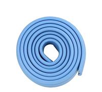 Tira de goma de espuma de seguridad para niños en forma de W de 4 metros, protector de esquina de borde de mesa (azul cielo)