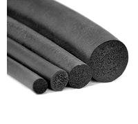 Tira de junta de goma, 1 unidad de cinta sellado caucho sólido negro 5 m, anticolisión; varilla redonda esponja espumada 2, mm (3, 4, 6, 8 o 10 unidades)(10mm)