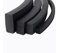 Tira de junta de goma, Barra de esponja caucho EPDM 1,5 mm, 2,3, 4,6,7, 8, 9, 10, 12, 13, 14, 15, 16 y 17 espesor, m, color negro(18mm x 8mm)