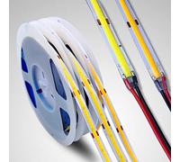 Tira de LED COB de 12V de 5 m 528 LEDs/M 6000K LED cálido/natural/blanco frío de alta densidad FOB tira de luces LED flexible para fiestas, contador, estante, decoración del hogar