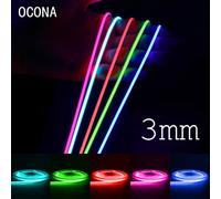 Tira de luces LED COB colorida ultrafina de 3mm DC 12V para decoración del hogar DIY azul/rosa/rojo/púrpura cinta LED de alta densidad Color