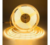 Tira de luces LED COB de 10 m, CRI 90+ blanco cálido de 2700 K, tira de luces LED CC 24 V 384 LEDs/M, hogar, proyecto de iluminación (fuente de alimentación no incluida)