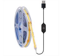 Tira de luces LED COB USB de 5 V para iluminación de fondo de TV, cinta de diodos para decoración del hogar
