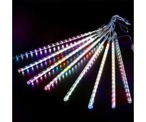 Tira de Luces LED de bajo Voltaje, 30 cm, RGBY, 3 m + 5 m, 8 Tiras, Ideal para decoración de Interiores y Fiestas.