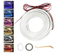Tira de Luces LED dinámicas para Maletero, Tira de Luces LED de Fibra óptica para Interior de Coche, para Maletero y Zona de Carga de SUV (Dark Blue, Half Circle 2 m/78 in)