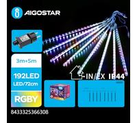 Tira de Luces LED Estrella, bajo Voltaje, 30 cm, RGBY, 3 m + 5 m, 8 Tiras; Ideal para decoración y ambientación.