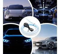 Tira De Luces LED para Capó, Luz Dinámica Escaneada para Capó, Decoración Impermeable Brillante para Exteriores De Vehículos Cubremotor Bajo para Coche Camión Baúl