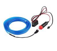 Tira de Luces LED para Coche Panel de Coche Tira de Lámpara de Neón Azul Luz LED Fría Atmósfera Interior Ajuste de Luz 12V Neón Resplandeciente Luces de Alambre Electroluminiscentes Estroboscópicas