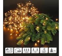 Tira de luces LED PVC luz decorativa navideña fiesta extra blanco cálido 11m