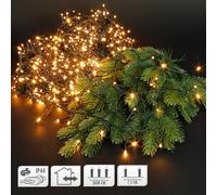 Tira de luces LED PVC luz decorativa navideña fiesta guinalda blanco cálido 36m