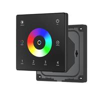 Tira de luces LED RGB con control remoto, interruptor regulador intensidad, pantalla táctil pared, CC 12 V a 24, CCT/RGB/RGBW/Dim(4-Zone TW5-4B RGBCCT)