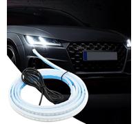 Tira de Luces para Capó, Luz Dinámica Escaneada para Capó, Accesorios Automotrices Brillantes Decoración Exterior Barra Vehículo Bajo Maletero Puerta Día Exterior