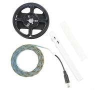 Tira de luz LED con sensor de movimiento, funciona con pilas, luz de gabinete con detección infrarroja de cuerpo humano, función de ajuste de luz nocturna para armario inferior de cama (luz blanca, 2