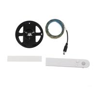 Tira de luz LED con sensor de movimiento, funciona con pilas, luz de gabinete de cuerpo humano, detección infrarroja, función de ajuste de luz nocturna para armario inferior de cama (luz cálida, 1 m)