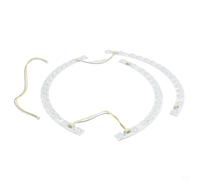 Tira de luz LED de tamaño para círculos de ventilador de 38 cm con lente curva de salida de tres colores y soporte de montaje magnético (tira de luz)