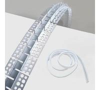 Tira de luz LED flexible con difusor lechoso, canal de aluminio empotrado para pared y techo, 19 m, moldeado lineal curvado para soluciones de iluminación personalizadas