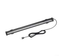 Tira de luz LED impermeable de burbujas de aire para pecera, lámpara sumergible con natural para iluminación de espectro y fijación segura, color negro, 47 cm (32 cm)