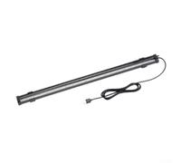 Tira de luz LED impermeable de burbujas de aire para pecera, lámpara sumergible con natural para iluminación de espectro y fijación segura, color negro, 47 cm (47 cm)