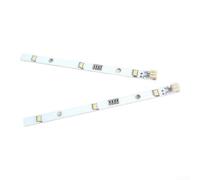Tira de luz LED para refrigerador Hisense E349766, barra de luz de 12 V CC de 2 pines, iluminación de repuesto de nergética para nevera, armario o vitrina