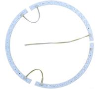 Tira de luz LED para ventilador de 38 cm de diámetro con diseño curvo, ajuste de temperatura de tres colores, métodos magnéticos y de montaje, brillo de 36 W x 2 (tira de luz)