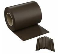 Tira de malla de ocultación bandas de PVC rollo pantalla privacidad valla balcón puerta marrón