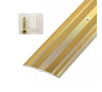 Tira de metal antideslizante para umbral de puerta con agujeros y tornillos para una transición segura de alfombra a azulejo, ideal para suelos laminados y cubierta de costura de madera