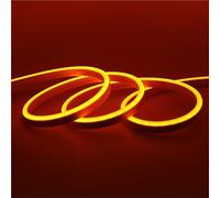 Tira de neón DC 24 V, 0,5 - 20 m, IP67 impermeable, multicolor, luz de fondo de TV, tubo de silicona flexible (naranja, 6 m)