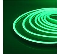 Tira de neón de 24 V CC de 0,5 a 20 m, impermeable IP67, multicolor, retroiluminación de TV, tubo de silicona flexible para el hogar, luz LED (verde, 12 m)