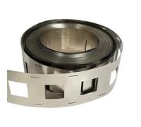 Tira de níquel acero niquelado | Soldadura: 0,15 mm de espesor, 1 kg, paso de orificio de 32,5/34,5 mm(2P 0.15x32.5mm)