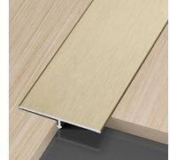 Tira de perfil en T de aluminio con 3 H Eds metálicos para umbrales de puerta, rellena G entre laminado, azulejos y Flo (d, 4 cm de ancho)