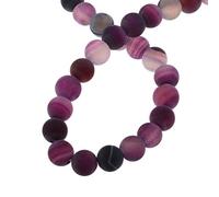 Tira de piedras preciosas naturales, perlas de ágata de 8 mm, 6 mm, 4 mm; pulidas y mate, en forma de bola, para joyas, pulseras, cadenas, fabricación de joyas, color a elegir