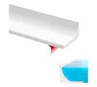 Tira de protección contra el sonido, junta de ducha, junta de puerta de ducha, tira de silicona de 300 cm, tira de protección contra el ruido para baño y barrera de agua KüChe (blanco3M)