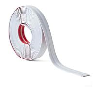 Tira de protección de borde de TPE blanco de 3 m de largo y 2 cm de ancho para esquinas de pared, bordes de puertas, bordes de azulejos y transiciones de suelo (2 cm, blanco)