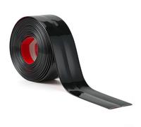 Tira de protección de borde de TPE blanco de 3 m de largo y 2 cm de ancho para esquinas de pared, bordes de puerta, bordes de azulejos y transiciones de suelo (2 cm, negro)