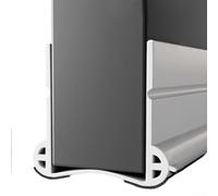 Tira de puerta inferior para huecos, resistente al viento, PVC, insonorizante, para dormitorio, instalación simple, 93 cm (blanco)