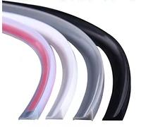 Tira de retención agua, tira fregadero for encimera, presa umbral ducha plegable, mantiene el dentro del, curva(Black,8m/314 inch)