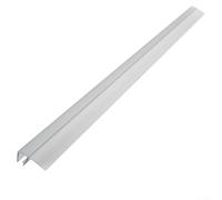 Tira de retención de agua de montaje lateral tipo F, 2 piezas de 0 5 m de longitud cada una, sello de PVC flexible para puertas de vidrio sin marco, evita fugas de agua y corrientes de aire con fuerte