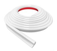 Tira de riel de goteo en forma de J de PVC para canalón de lluvia, 6 m de longitud, impermeable, resistente a la intemperie, sistema de gestión de agua para protección del vehículo (blanco)