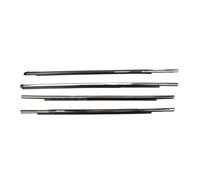 Tira de Sellado 4 Uds. Molduras Cromadas Negras Para Puerta Y Ventana Para Mitsubishi ASX RVR 2010-2019, Sello Burlete De Guarnición 5727A215 5727A216 Tira de Sellado de Puerta de Coche(Chrome)