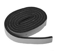 Tira de sellado de aislamiento acústico para puerta abatible con esponja resistente al viento para proteger de la acumulación de polvo y reducir el ruido externo (negro, 1,5 cm, 2 rollos)