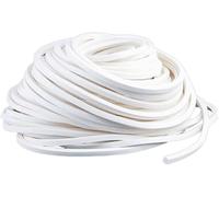Tira de sellado de caucho macizo, Cinta de espuma silicona 1M, tira esponja cuadrada, barra sellado ajuste junta goma blanca for puertas y ventanas