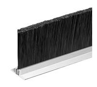 Tira de sellado de cepillo inferior de puerta de aleación de aluminio, burlete a prueba de insectos para máquinas herramientas y puertas de garaje, fácil instalación