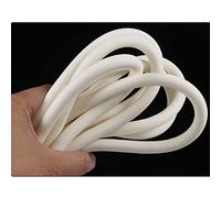 Tira de sellado de espuma de silicona de 10 m de largo, tira blanca de esponja sólida redonda de 10-25 mm de diámetro, sello de varilla de soporte circular de celda cerrada(15mm)