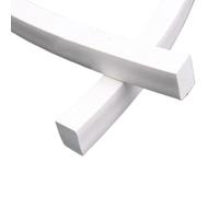 Tira de sellado de espuma de silicona, El múltiplo blanco cuadrado de la tira del lacre caucho espuma silicón clasifica 1-5 metros(5 X 25mm,3M)