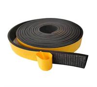 Tira de sellado de espuma de silicona para juntas, Tira de sellado espuma caucho autoadhesiva plana EPDM, negra, 2-20mm x 10-30mm 10M(5mm x 25mm x 10M)