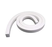 Tira de sellado de espuma de silicona Tira cuadrada blanca del sello del ajuste de la junta de la espuma de la esponja del silicón for la ventana de la puerta, tamaños múltiples(5 Meter,20 x 20mm)