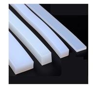 Tira de sellado de espuma de silicona, Tira de sellado de caucho de silicona cuadrada, varios tamaños, color blanco(10x10mm)